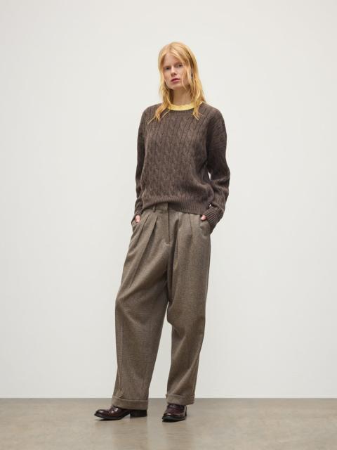 Johnstons of Elgin Kylesku Brown Cashmere Jumper