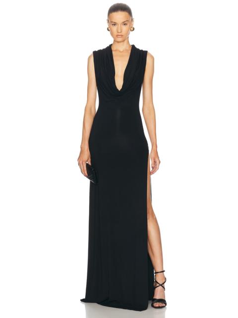 SID NEIGUM Back Cutout Cowl Dress