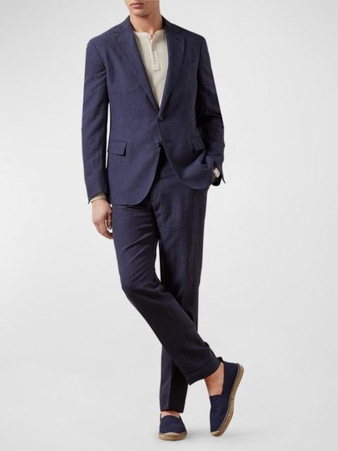 Ralph Lauren Hadley Hand-Tailored Silk-Linen Jacket