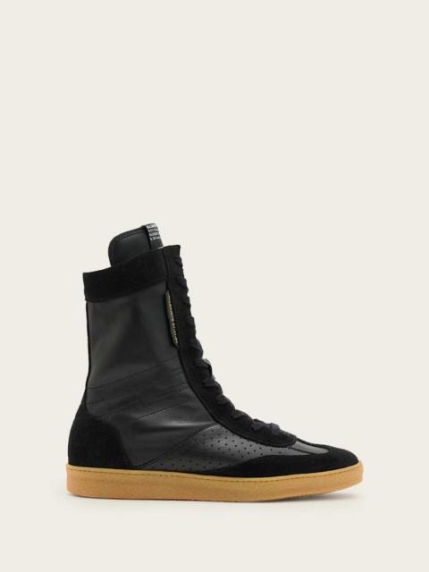 ALLSAINTS LOUISE LEATHER HIGH TOP SNEAKERS