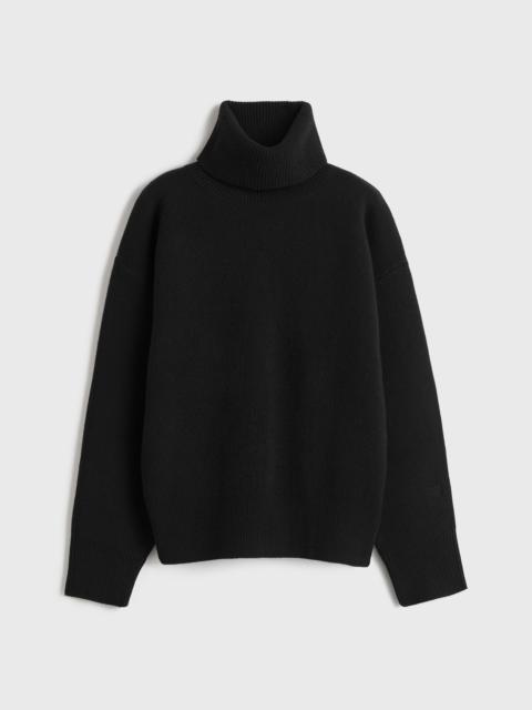 Totême Double-knit turtleneck black