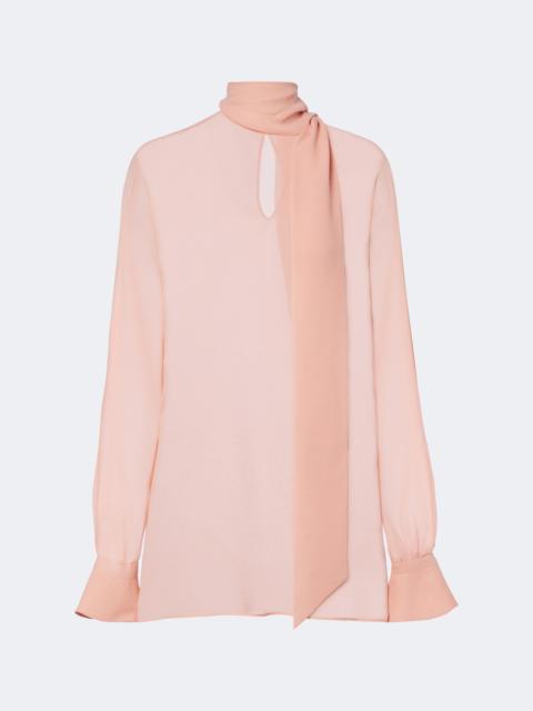 Valentino Tie-neck silk georgette blouse