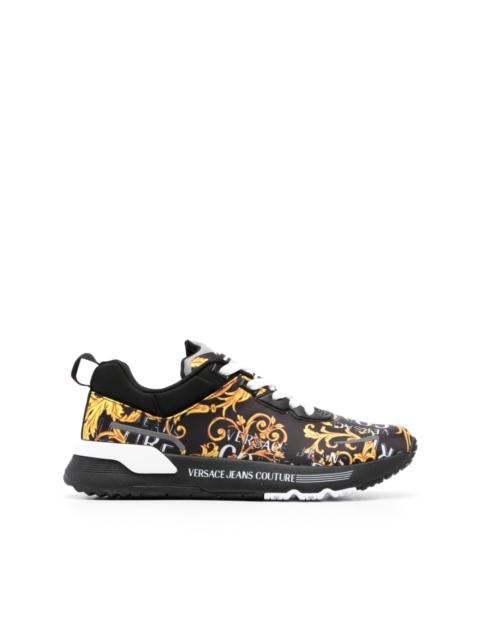 VERSACE JEANS COUTURE Barocco-print lace-up sneakers