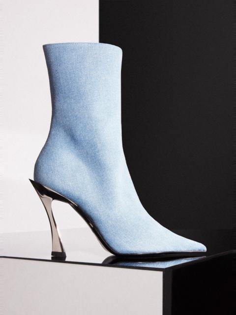 MUGLER Denim Fang 95 ankle boots
