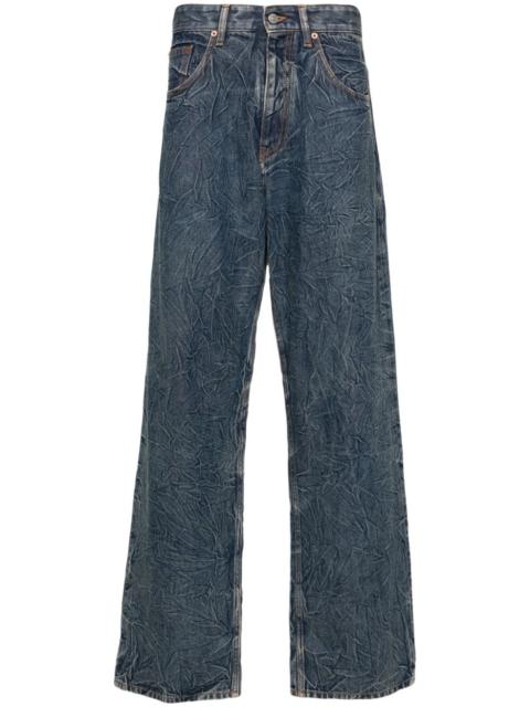 MM6 Maison Margiela cracked-effect straight-leg jeans