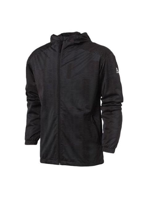 adidas adidas Sports Training Reflective Printing hooded Knit Jacket Black CD2597