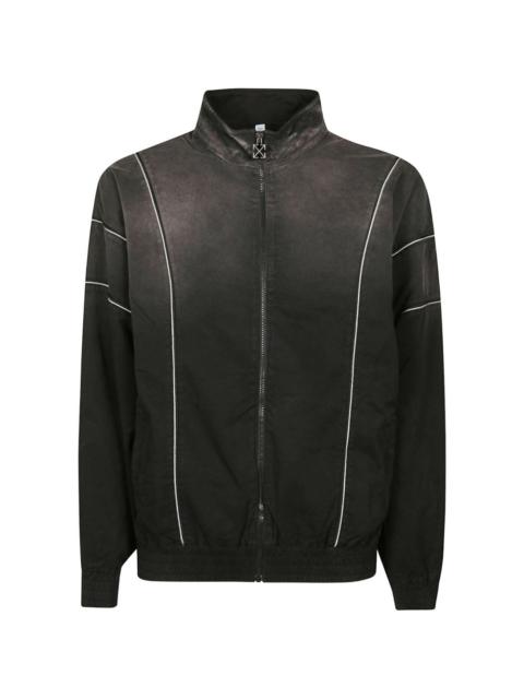 Off-White piped-trim zip-up jacket