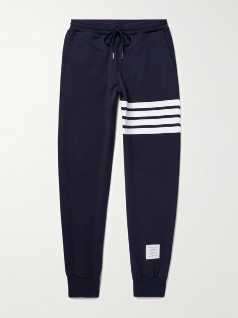 Thom Browne Tapered Striped Cotton-Jersey Sweatpants