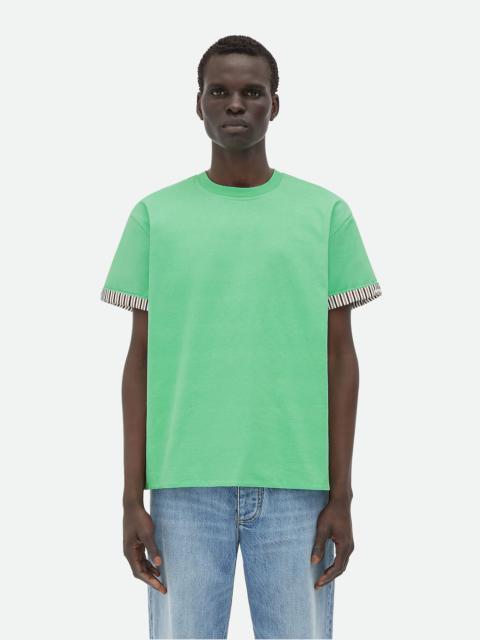 Bottega Veneta Double Layer Striped Cotton T-Shirt