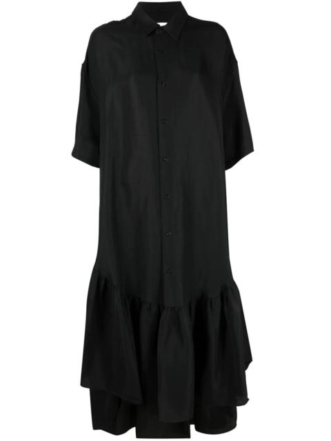AMI Paris ruffle-detailing shirtdress