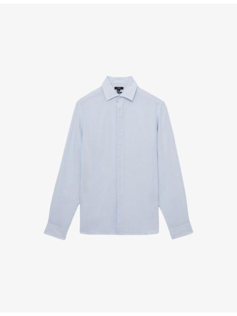 REISS Ruban Long-Sleeved Linen Shirt
