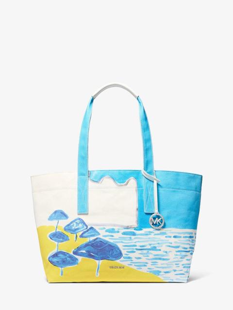 MICHAEL KORS Michael Kors X Christina Zimpel Large Cotton Canvas Tote Bag