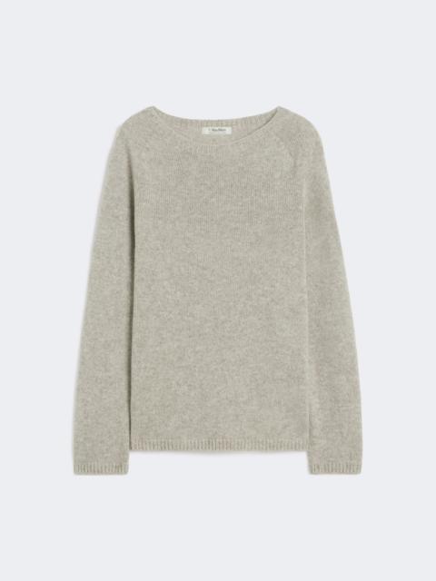 Wool and cashmere yarn sweater - BEIGE