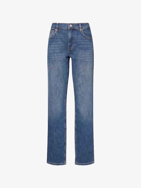 Modern Straight Slim-Fit Stretch-Denim Jeans