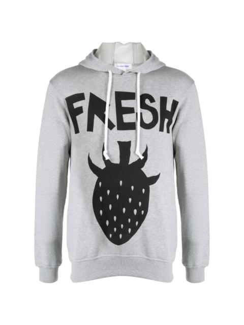 graphic-print cotton hoodie