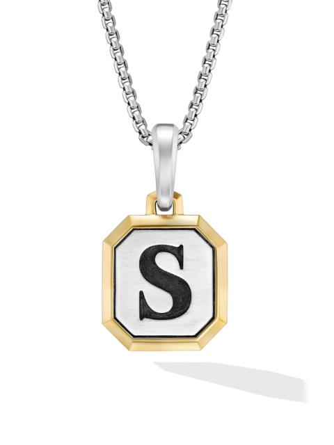 DAVID YURMAN Men's Initial Amulet in Sterling Silver - S Silver