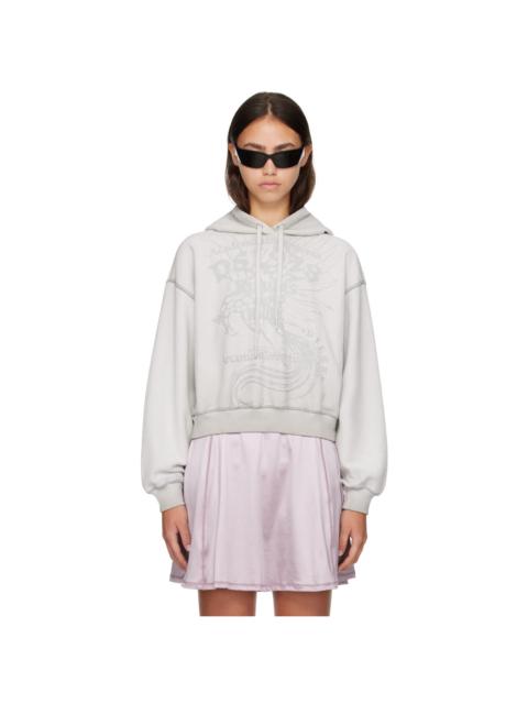 Diesel Gray Dévoré Print Hoodie