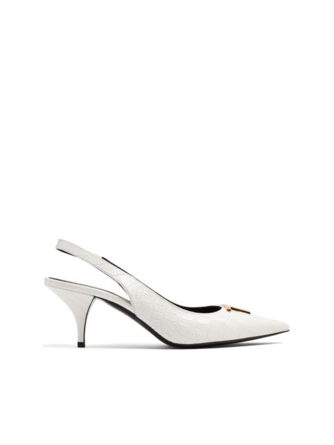 TOM FORD logo-lettering leather pumps