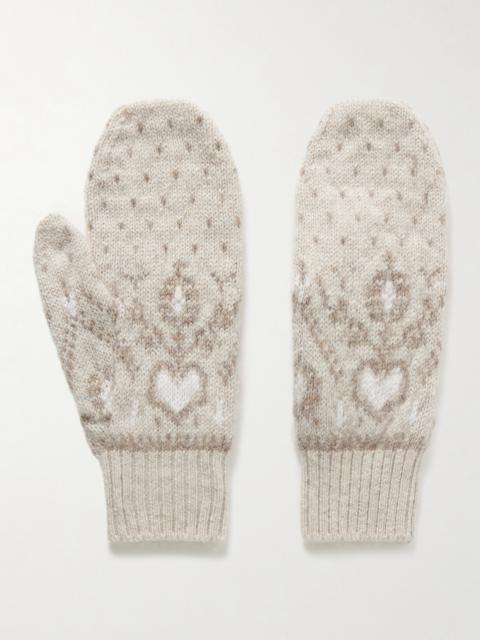 KHAITE Christel Fair Isle Cashmere Mittens