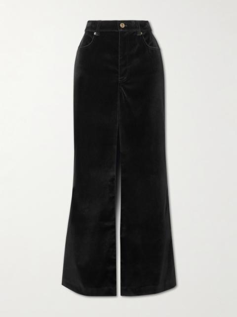 La DoubleJ Cotton-velvet Wide-leg Pants