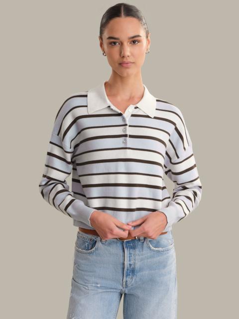 525 america Tia: Striped Polo Pullover