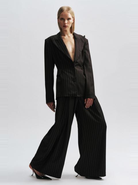 BARDOT Raina Fit & Flare Blazer In Black Stripe