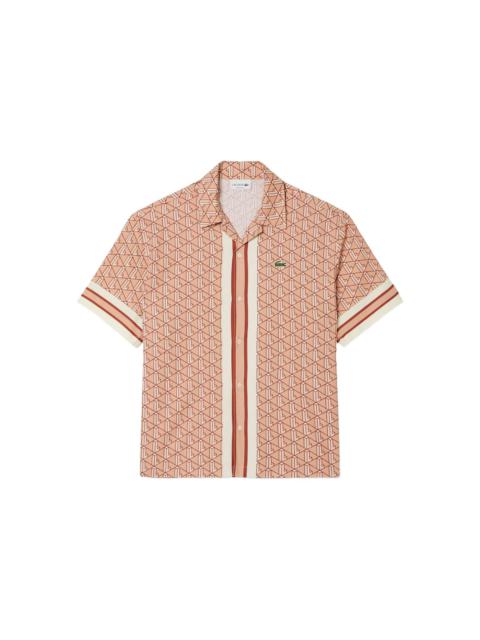 LACOSTE monogram-pattern shirt
