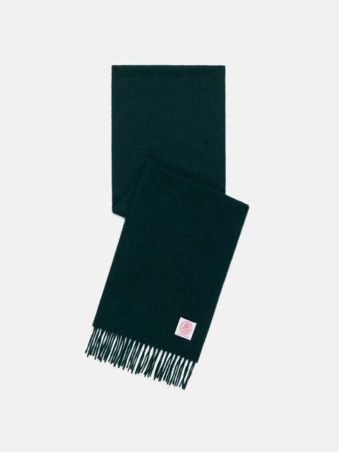 J. PRESS MADE-IN-ENGLAND BOTTLE GREEN MERINO WOOL SCARF