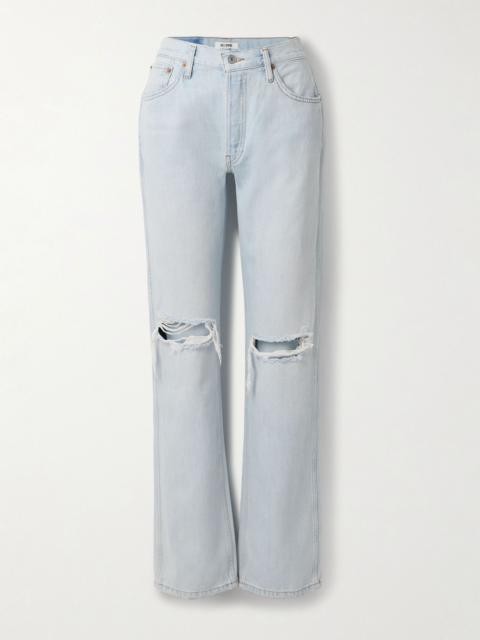 RE/DONE 90s Loose high-rise straight-leg jeans Light denim