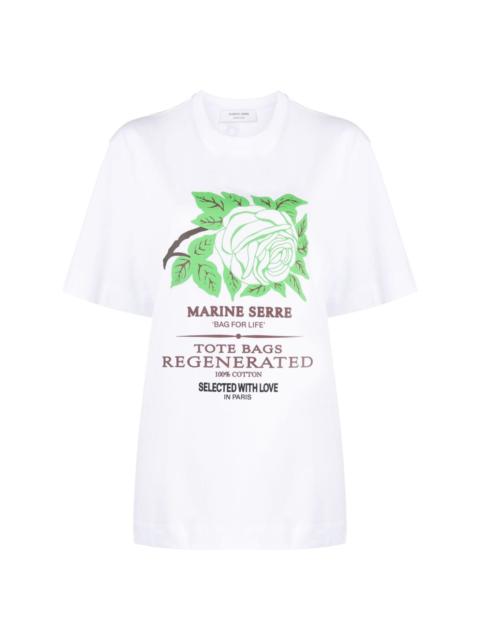 Marine Serre graphic-print organic cotton T-shirt