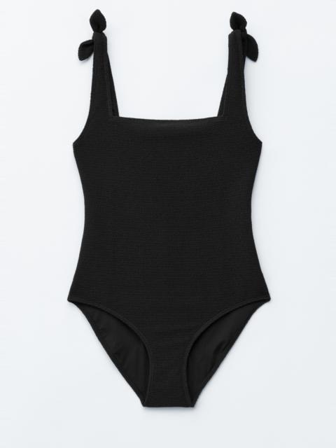 & Other Stories Textured Bow Tie Swimsuit