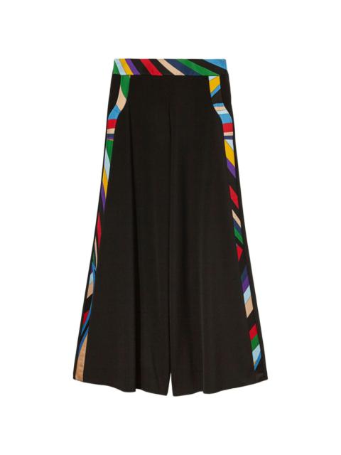 PUCCI Iride-print trim palazzo trousers