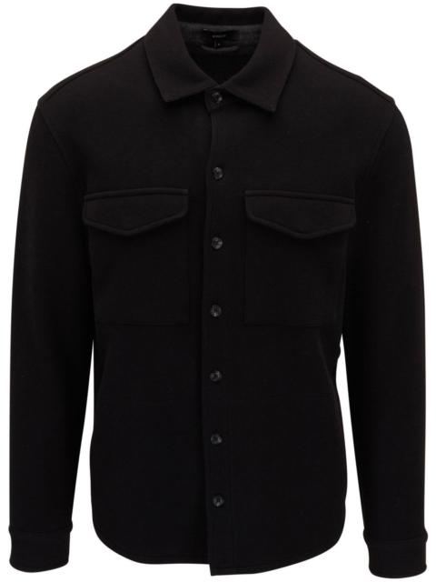 Vince button-up cotton-blend shirt