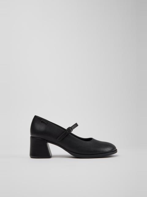 CAMPER Kora Black Leather Ballerinas for Women.