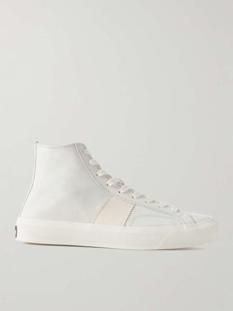 Cambridge Leaher-Trimmed Suede High-Top Sneakers