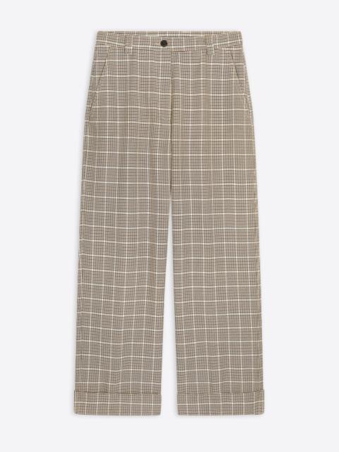 CHECKED CUFFED PANTS