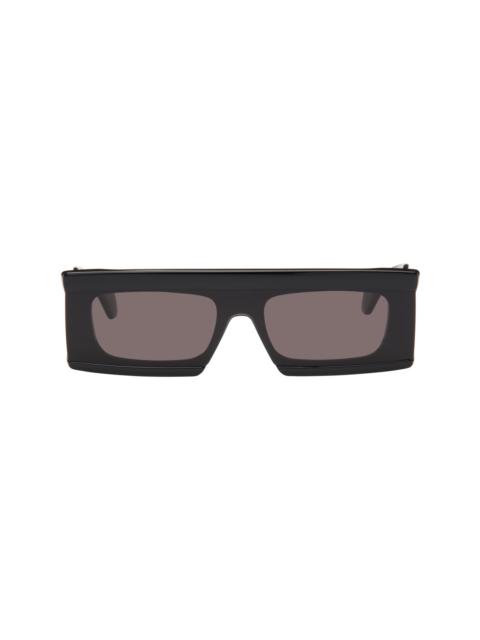 Alaïa Black Rectangular Mask Sunglasses
