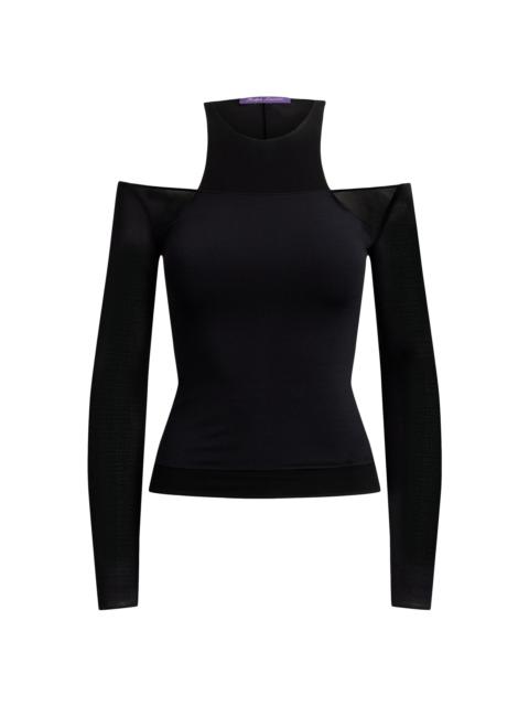 Ralph Lauren Women's Maxine Layered Jersey Top - Black