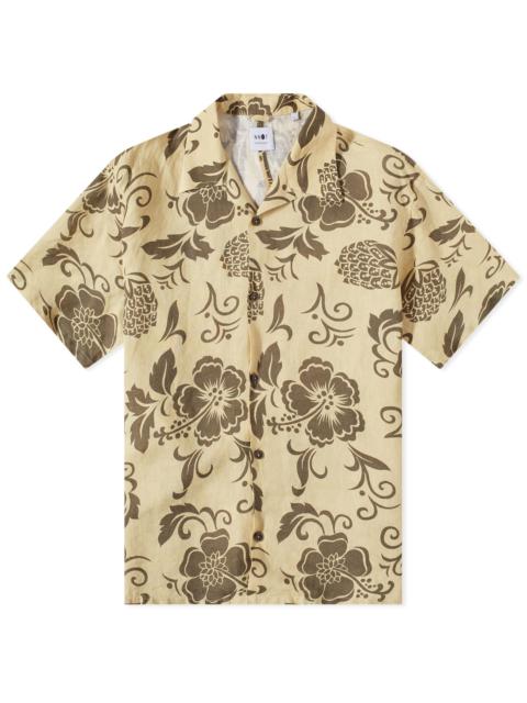 NN07 Ole Linen Floral Vacation Shirt