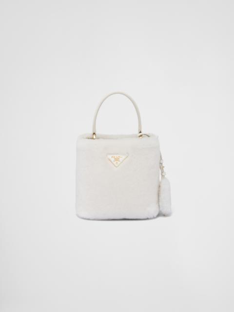 Prada Panier shearling mini-bag