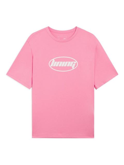 Li-Ning Li-Ning Fashion Logo T-shirt 'Pink White' AHSSA33-13