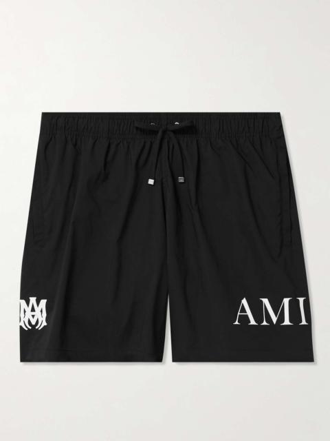 AMIRI Wide-Leg Logo-Print Shell Swim Shorts