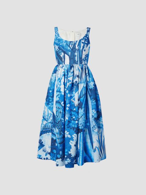 Erdem FIT AND FLARE MIDI DRESS