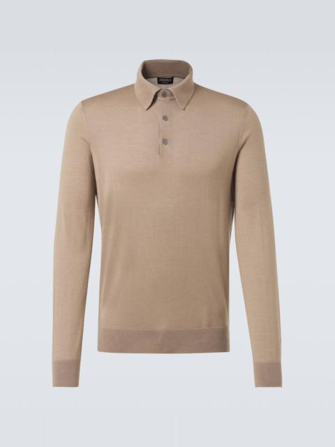 ZEGNA Cashmere and silk polo sweater