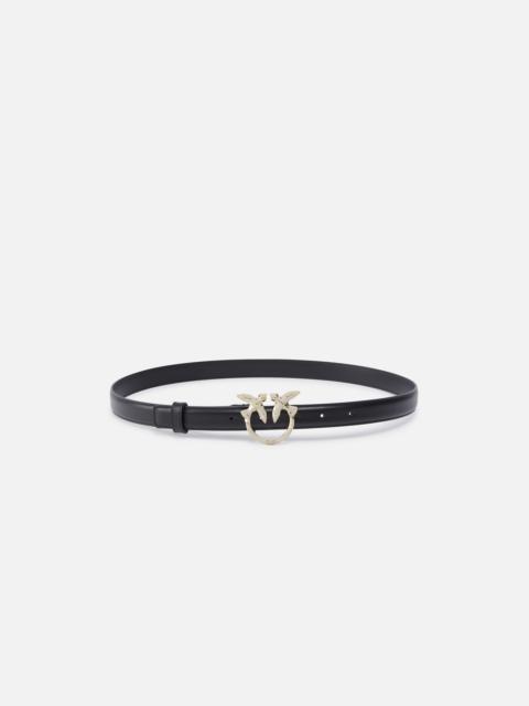 PINKO 2CM THIN LEATHER BELT WITH BIRD BUCKLE PINKO GALLERIA.
