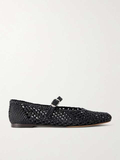 LE MONDE BÉRYL Mary Jane Knotted Leather Ballet Flats
