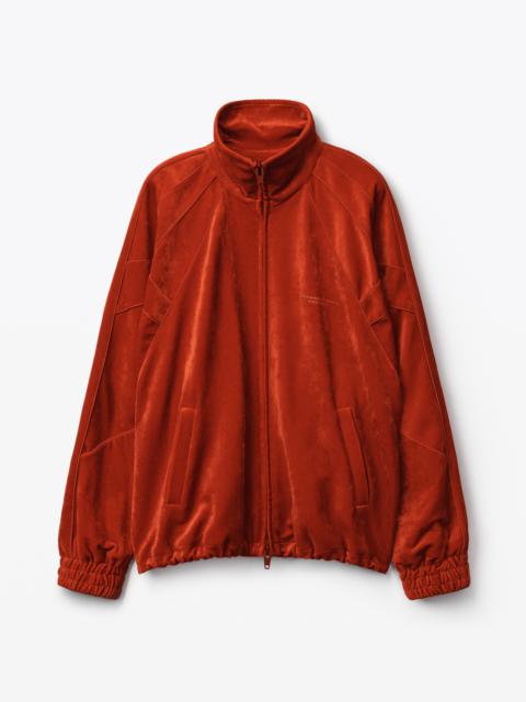 Alexander Wang TRACK JACKET IN CRUSHED VELOUR
