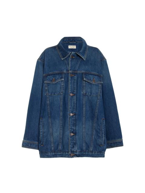 NILI LOTAN Adam Oversized Denim Jacket medium wash