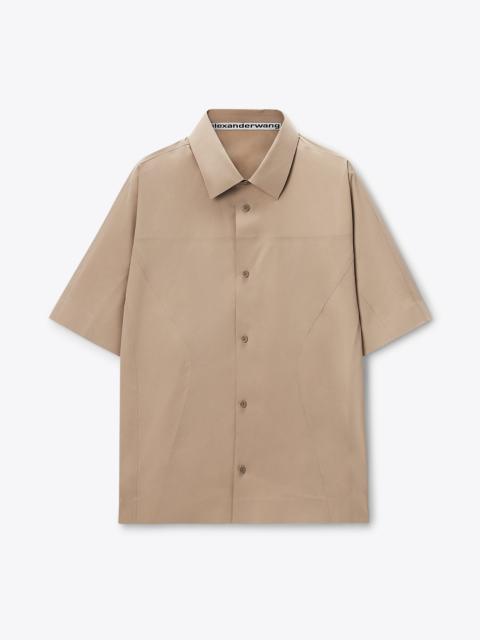 Alexander Wang PERFORATED LOGO SHORT SLEEVE SHIRT