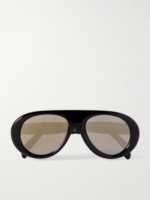 CELINE Aviator-style acetate sunglasses Black